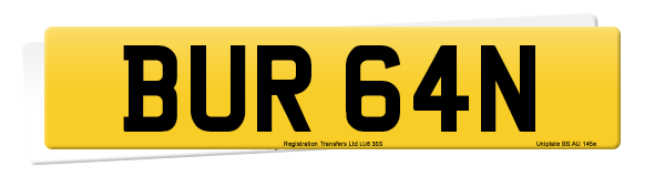 Registration number BUR 64N